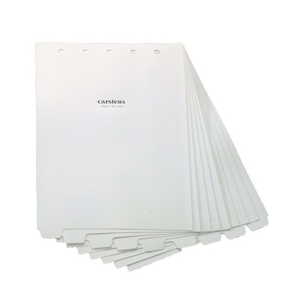 Heavy Duty Blank Plastic Divider Set for Top Opening Binders