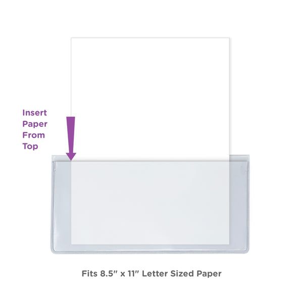 Half Page Self Adhesive Binder Pockets