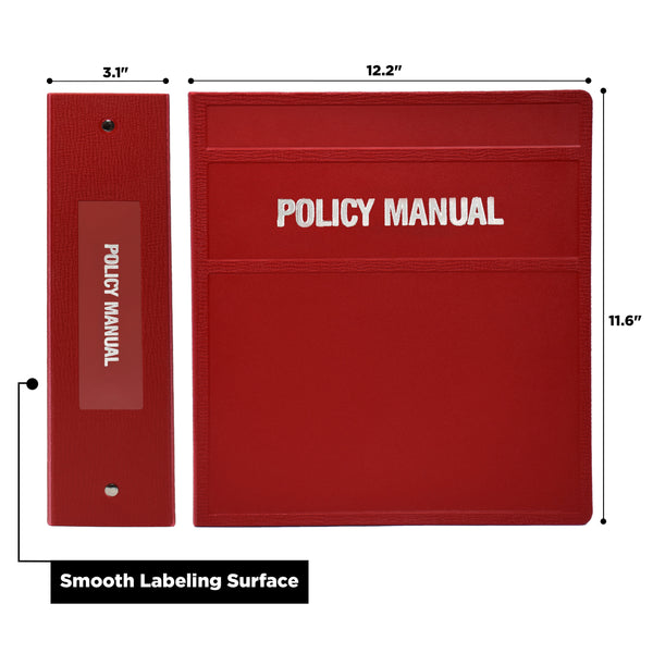 Side Opening Heavy Duty 3-Ring Binder for Policy Manuals
