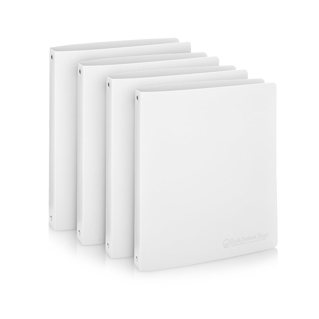 Premium Economy 1 Inch 3 Ring Binder, Side Opening (Pack of 4)