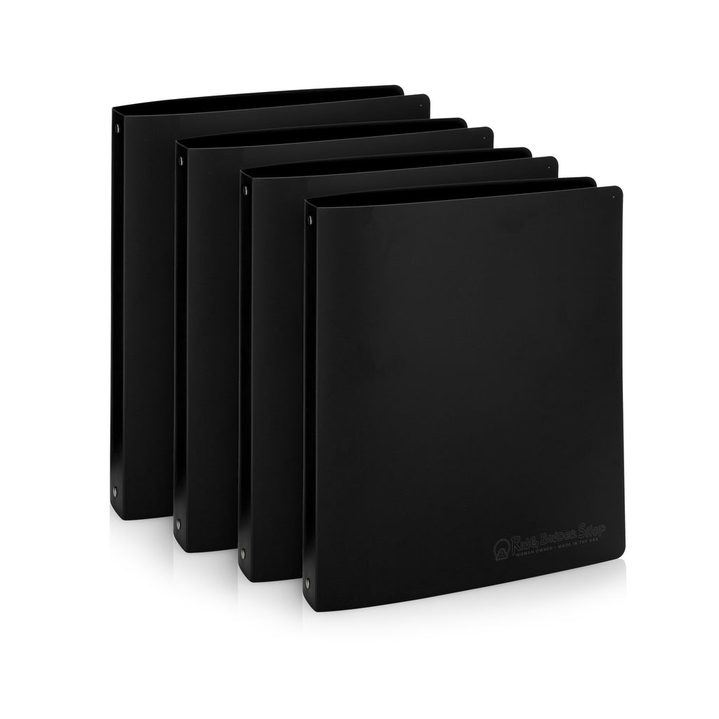 Premium Economy 1 Inch 3 Ring Binder, Side Opening (Pack of 4)