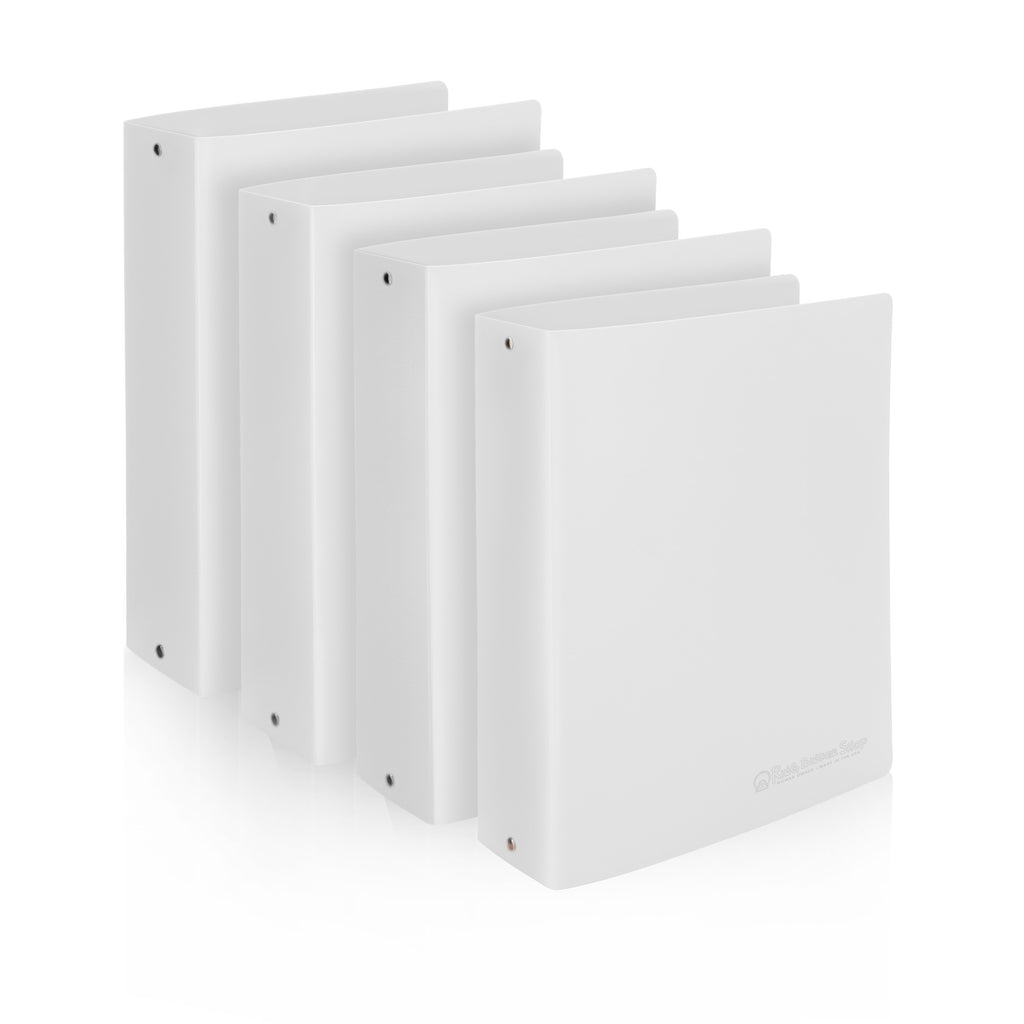 Premium Economy 2 Inch 3 Ring Binder, Side Opening (Pack of 4)