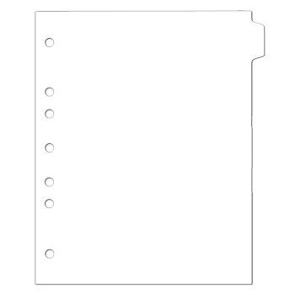 Heavy Duty Blank Side Opening Plastic Dividers (Tab 1), Pack of 10